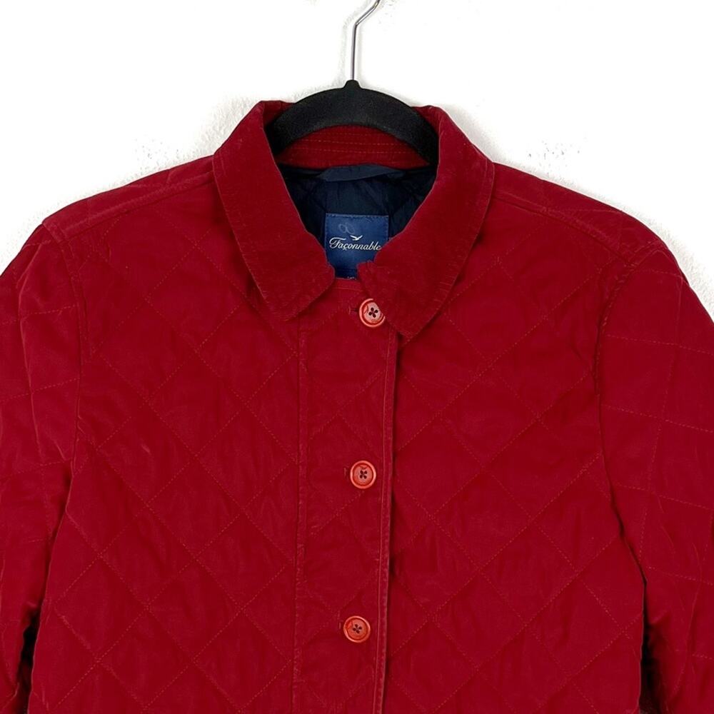 Facconable Red Quilted Jacket XS City Chic - Picture 4 of 14
